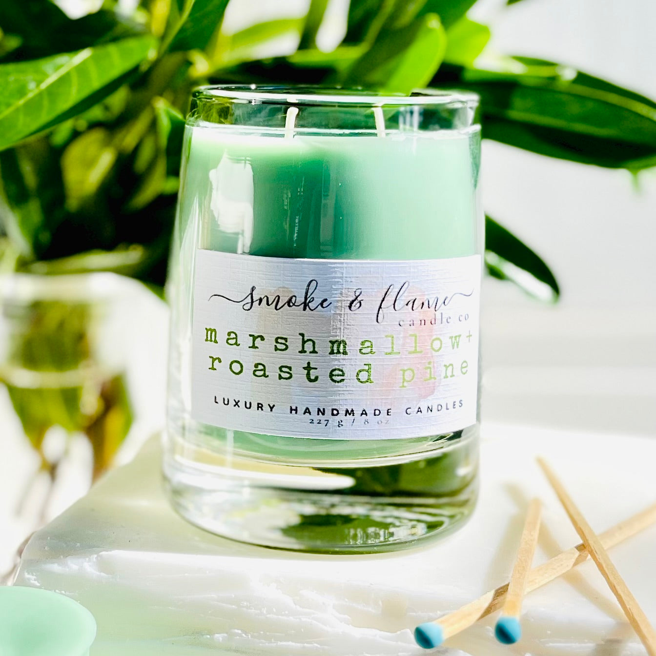 marshmallow + roasted pine luxury candle