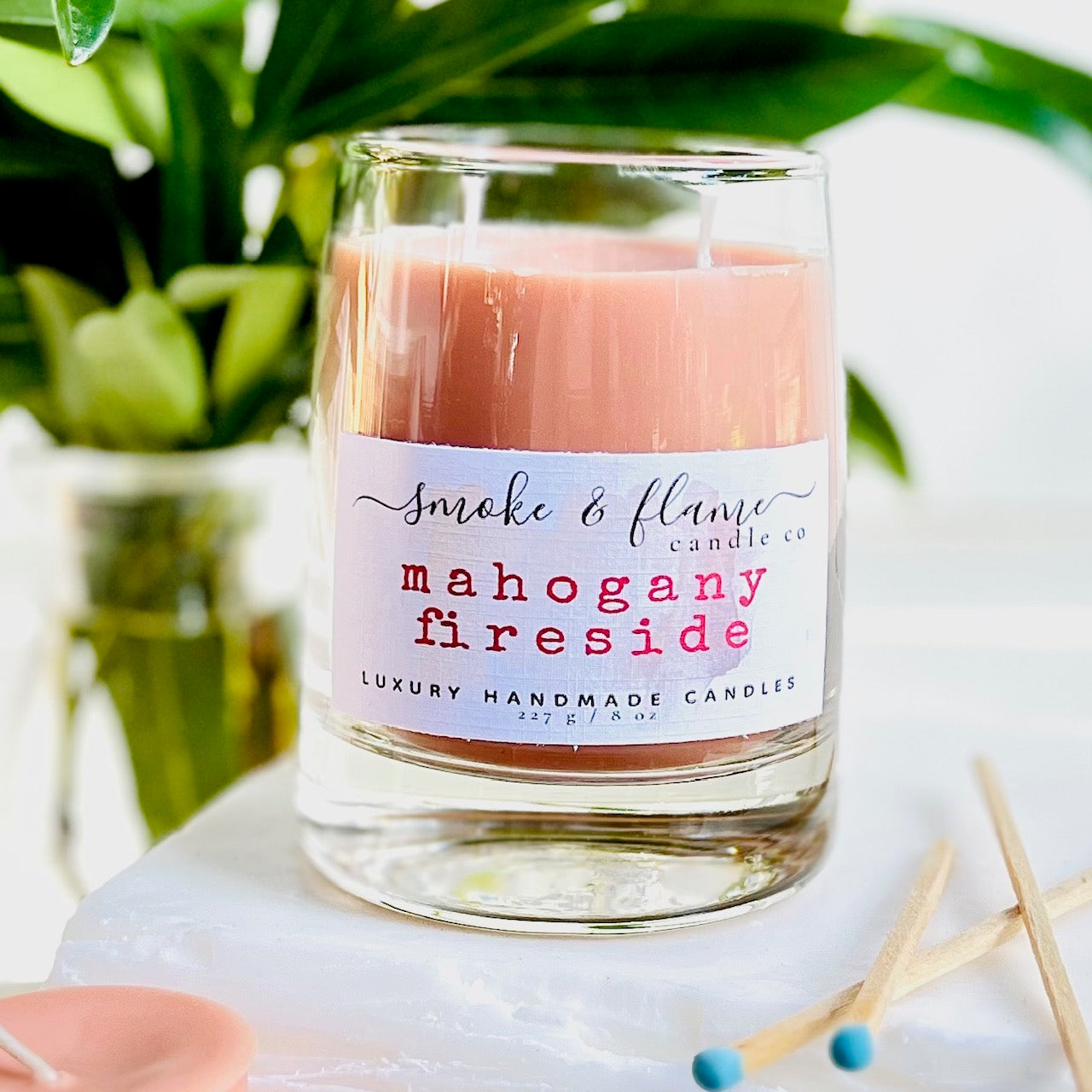 mahogany fireside luxury candle