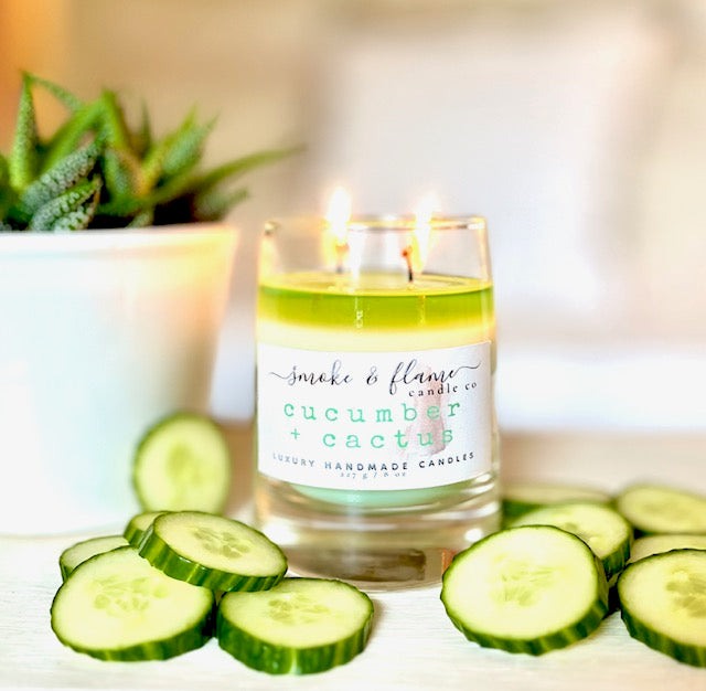 cucumber + cactus luxury candle