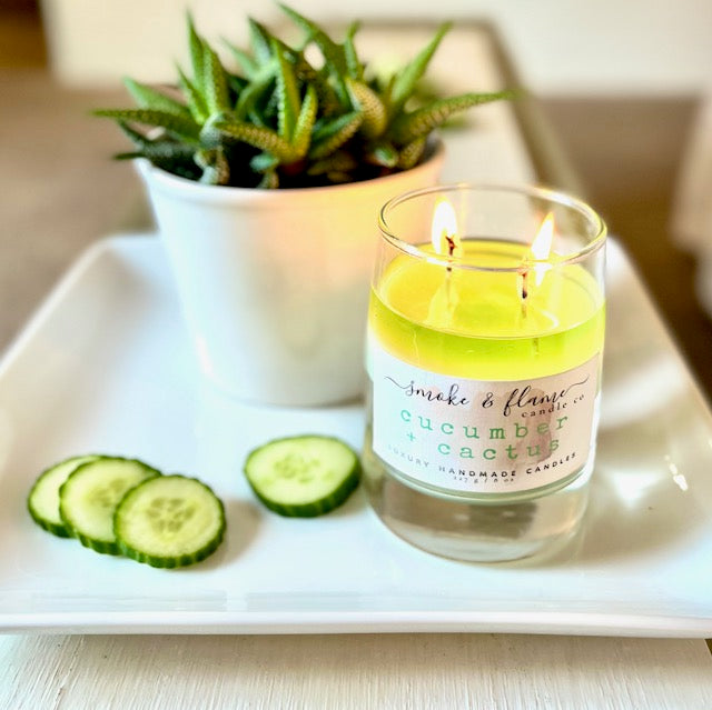 cucumber + cactus luxury candle