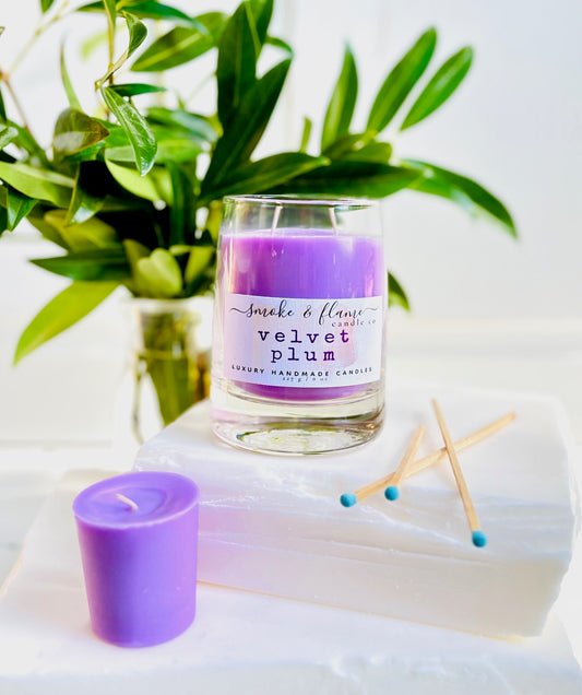 velvet plum luxury candle